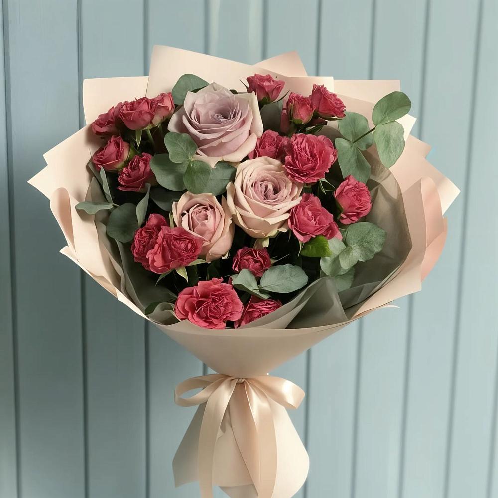 Букет цветов из: Гвоздики и Розы в Белогорске Амурской области