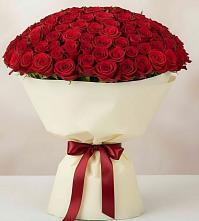 Букет 101 Красная роза Милано в Белогорске Амурской области