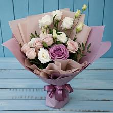 Букет цветов из:  Розы и Лизиантусы #REPLACE_PRED# Белогорске Амурской области