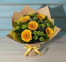 Букет цветов из:  Герберы и Хризантемы в Белогорске Амурской области