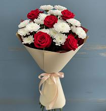 Букет цветов из:  Розы и Хризантемы в Белогорске Амурской области