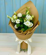 Букет цветов из:  Хризантемы и Лизиантусы #REPLACE_PRED# Белогорске Амурской области