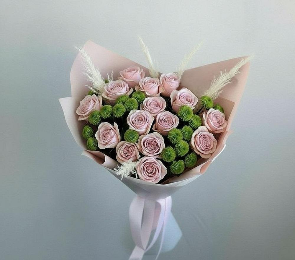 Букет цветов из: Розы и Хризантемы в Белогорске Амурской области