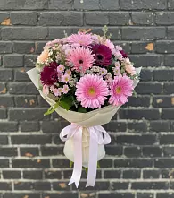 Букет цветов из:  Герберы и Хризантемы в Белогорске Амурской области