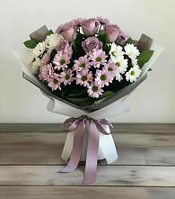 Букет цветов из:  Хризантемы и Розы в Белогорске Амурской области