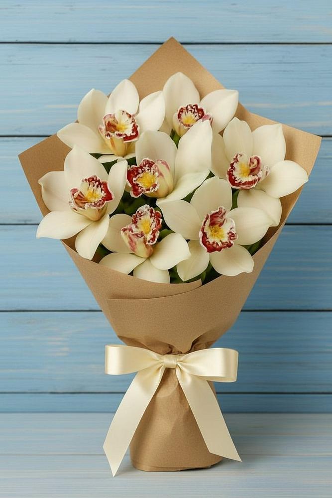 Букет цветов из: Орхидеи и Розы в Белогорске Амурской области